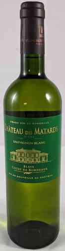Weißwein : Château des Matards Sauvignon Côtes de Blaye 2020